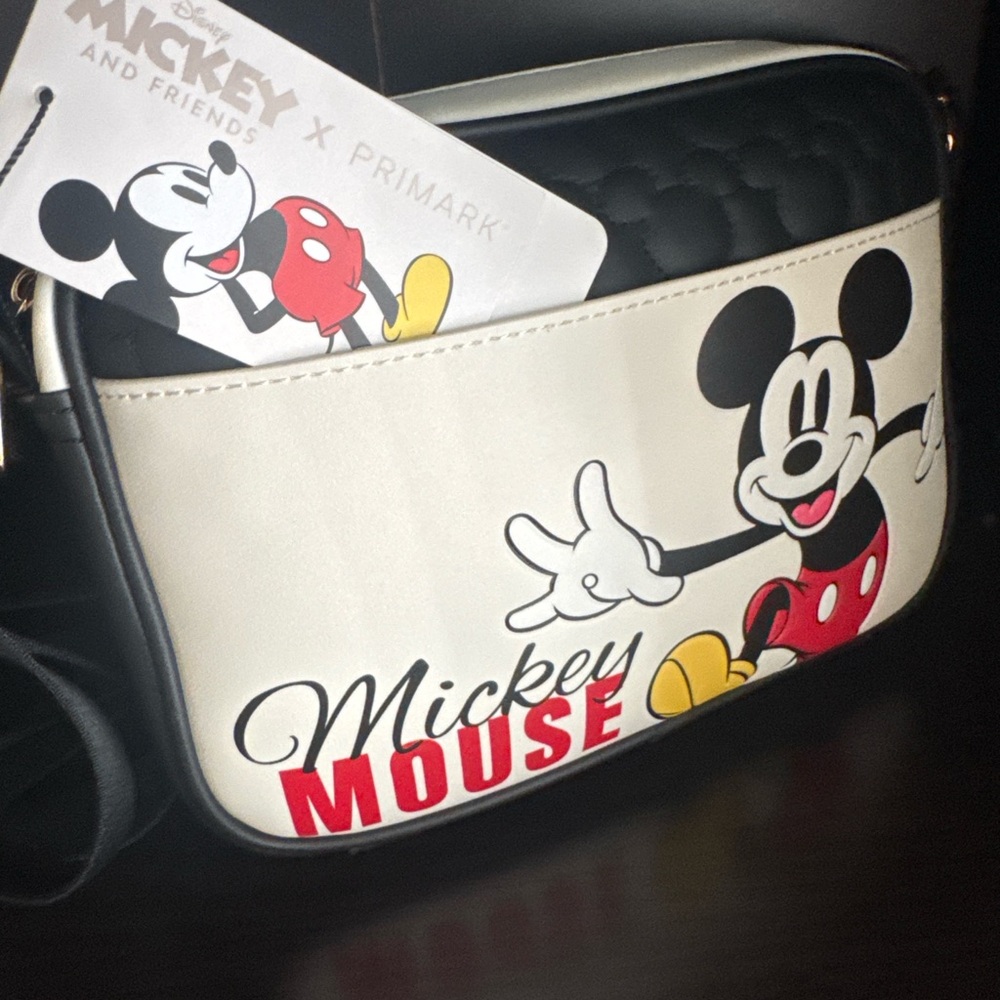Disney Mickey Mouse White Red Black Crossbody Belt Bag